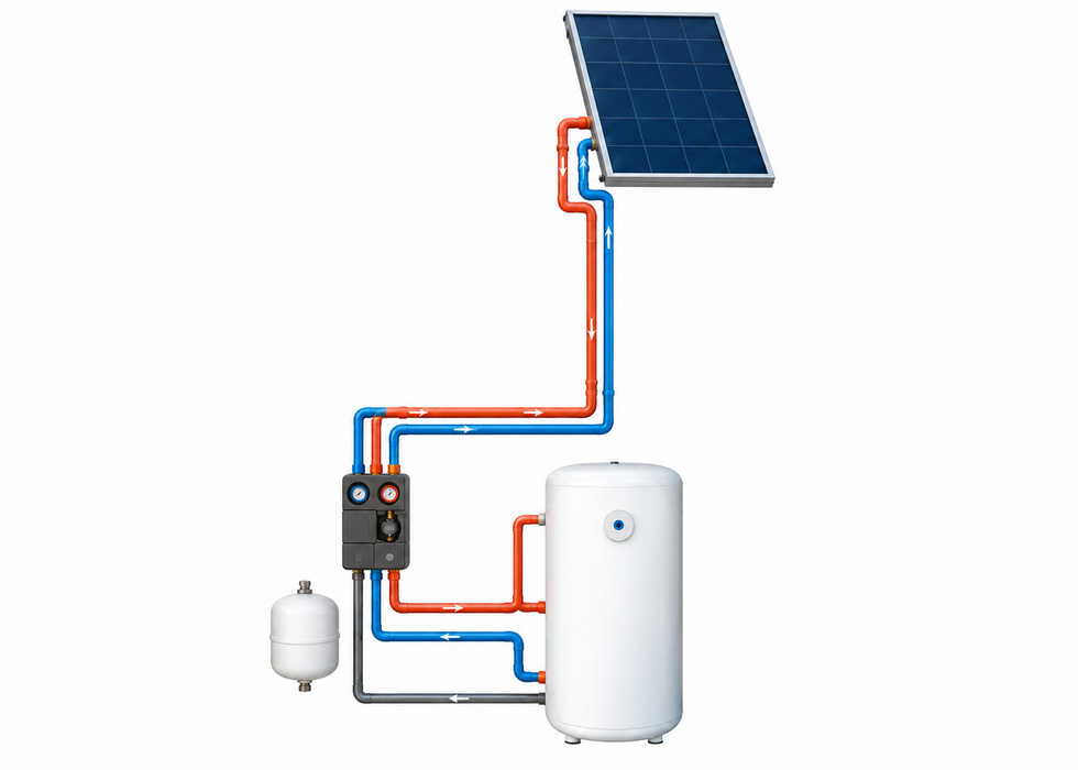 Kit solaire complet SUNSYSTEM 120 L avec panneau solaire